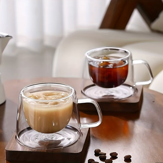 88/2000 2pcs 200Ml Double-Layer Glass Coffee Mug