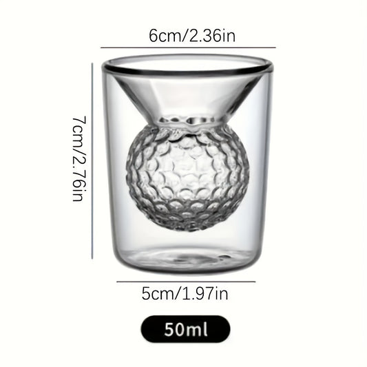 4/2pcs Double-Layered Golf Ball Glass Set 2