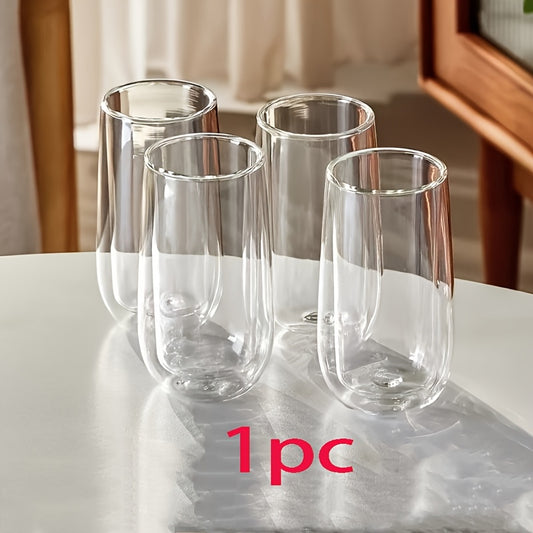 1pc/2pcs Of Transparent Double-Layer Heat-Resistant Glass Cups 2