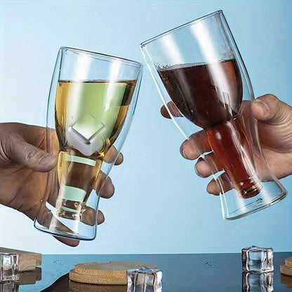 Innovative Design For A Wine Bottle Featuring A Double-Layer Glass Coffee Mug 3