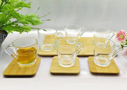 M-203-Glass Mug, Set of 6