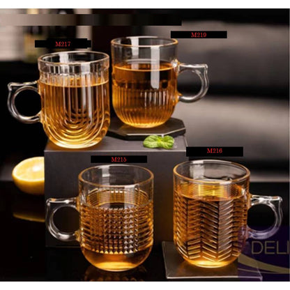 M-214-Glass Mug, Set of 6