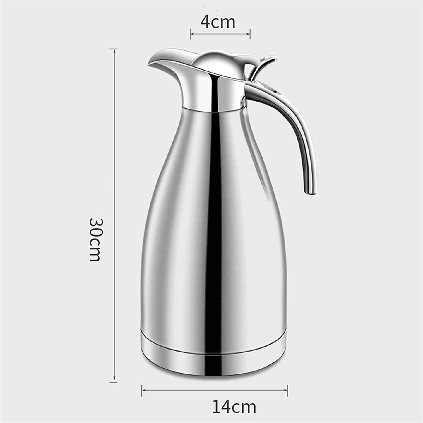 K-202-1 Liter Carafe/Thermos/Flask-Glass Interior- 8 Hours Heat & Cold Retention