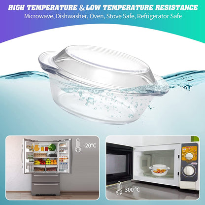 Tempered Glass Casserole with Lid