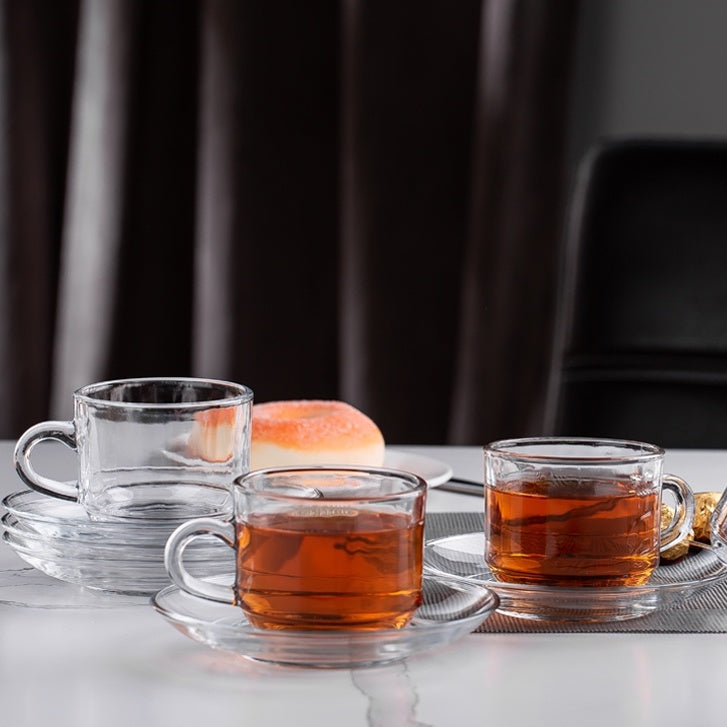 Glass Tea Cup and Saucer