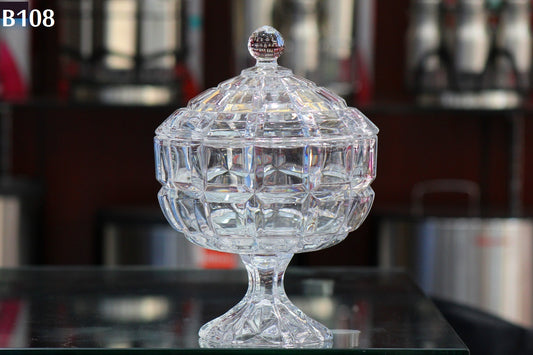 Glass Candy Bowl with Lid