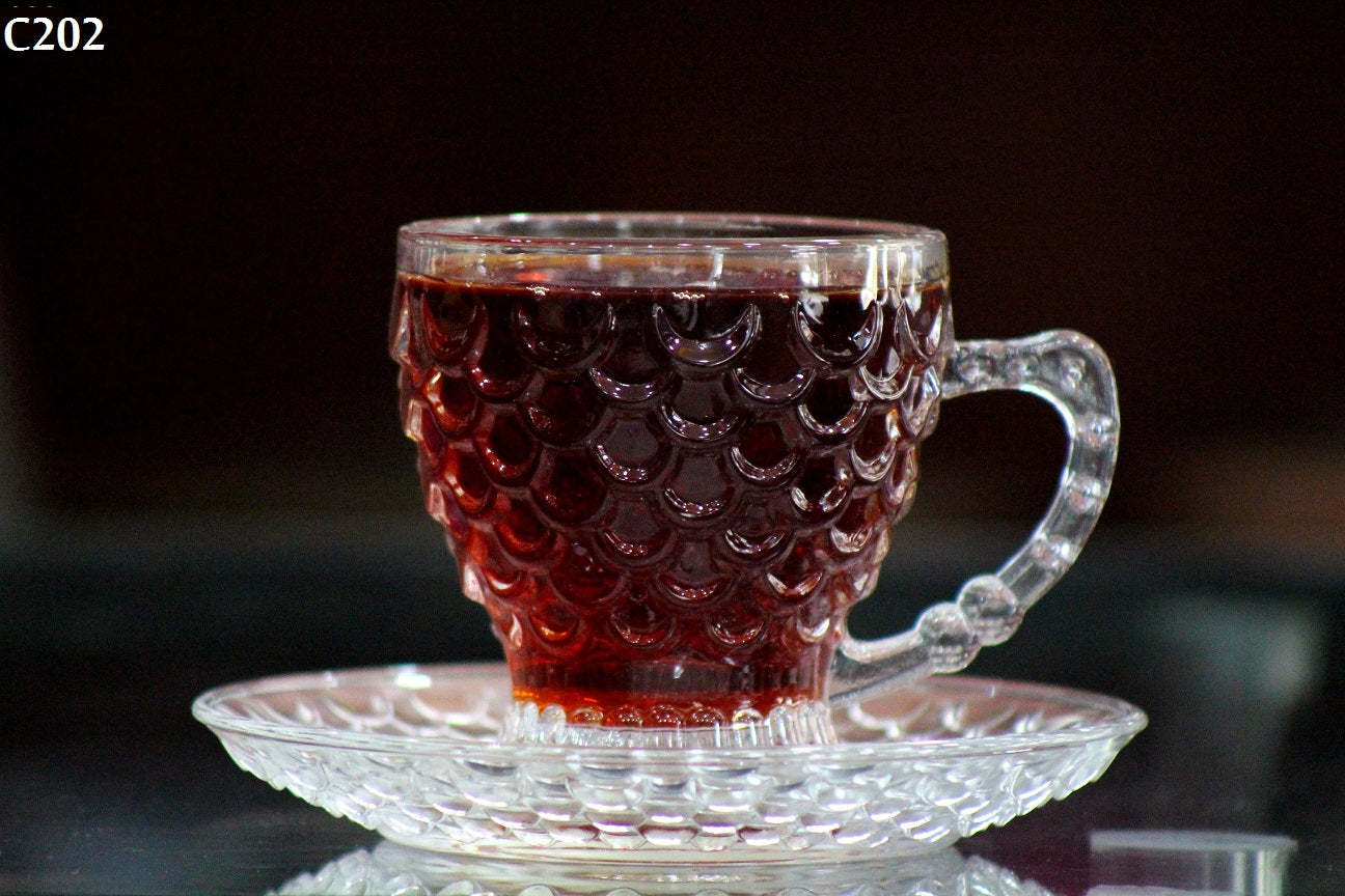 Glass Tea Cup and Saucer