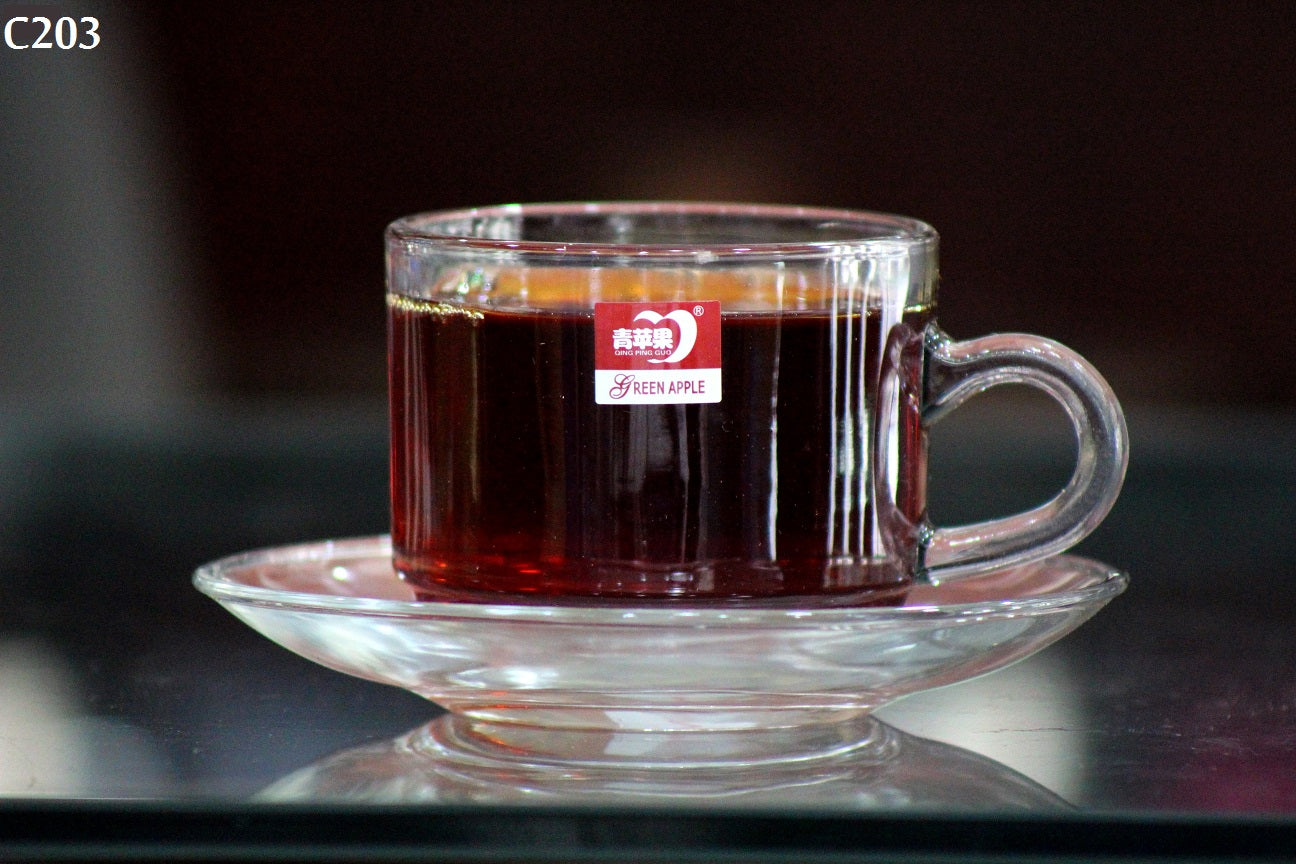 Glass Tea Cup and Saucer