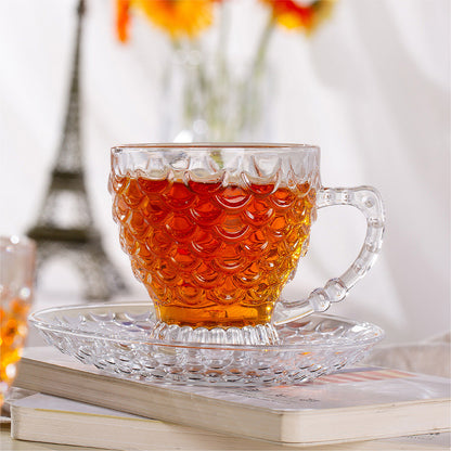 Glass Tea Cup and Saucer