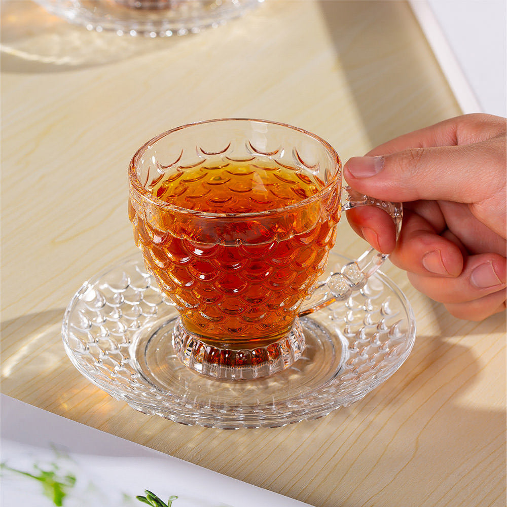 Glass Tea Cup and Saucer