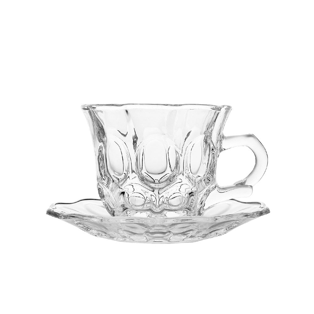 Glass Tea Cup and Saucer