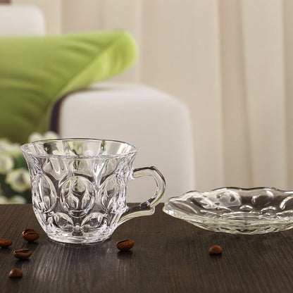 Glass Tea Cup and Saucer