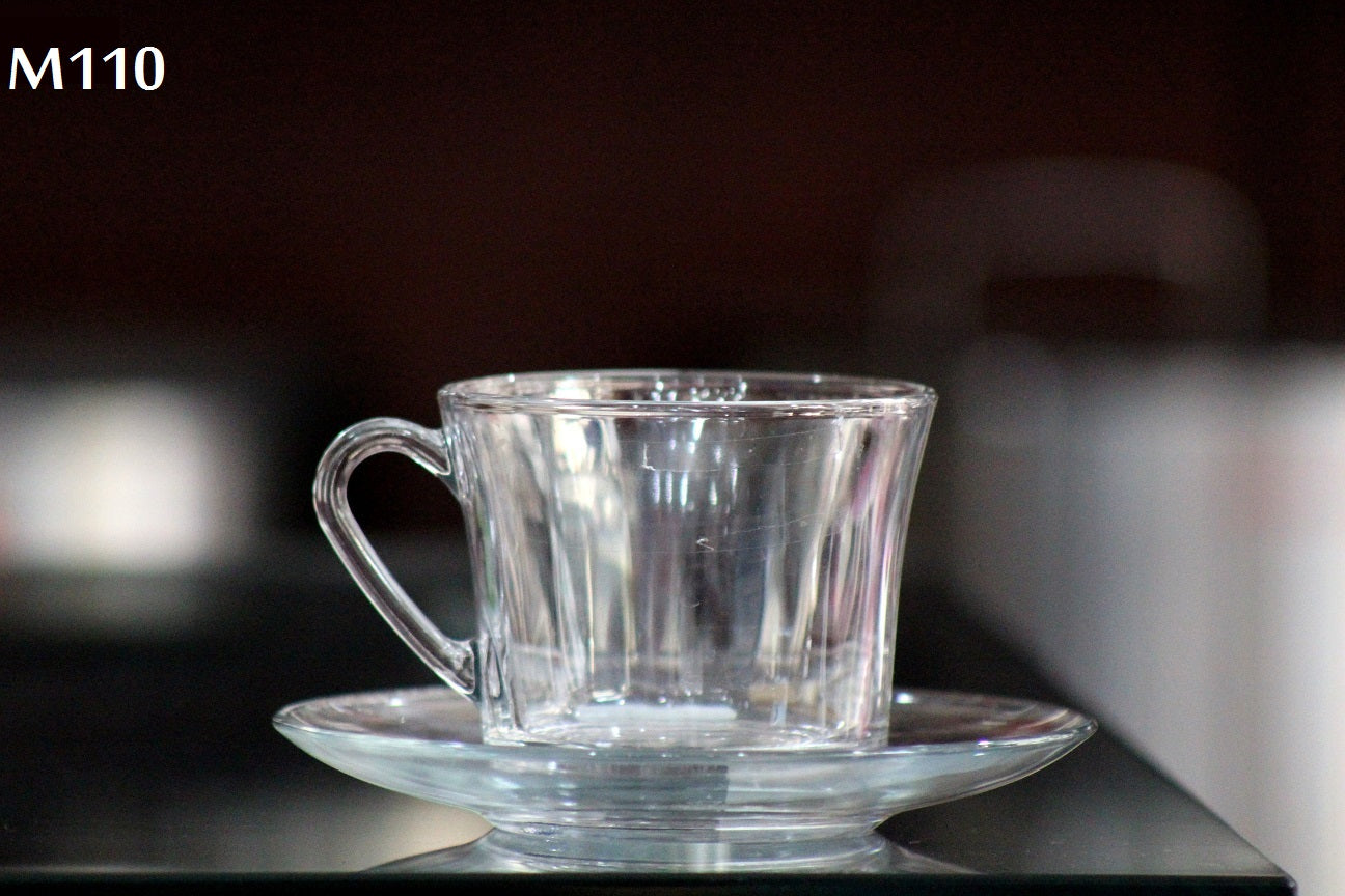 Glass Tea Cup and Saucer