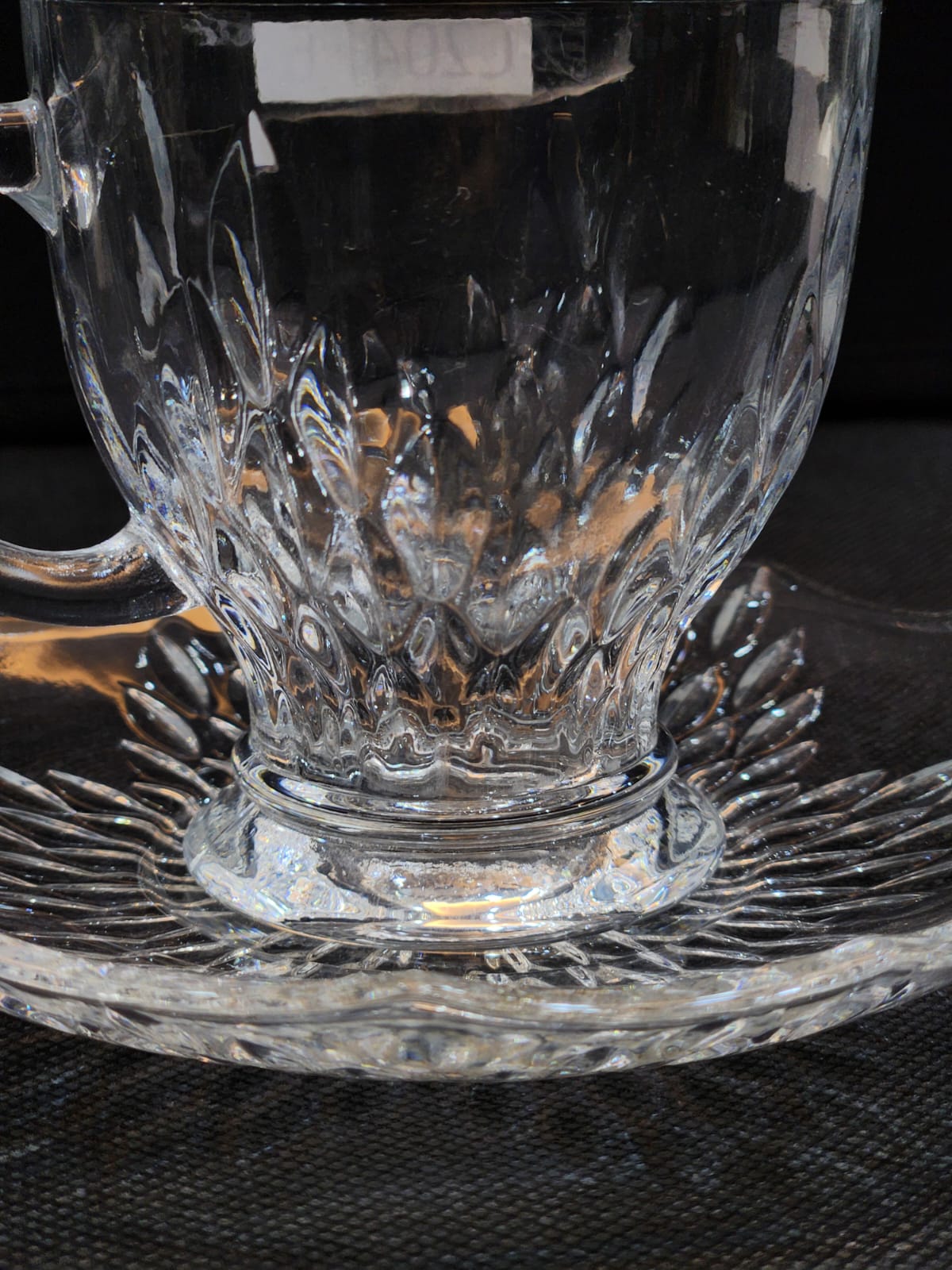 Glass Tea Cup and Saucer