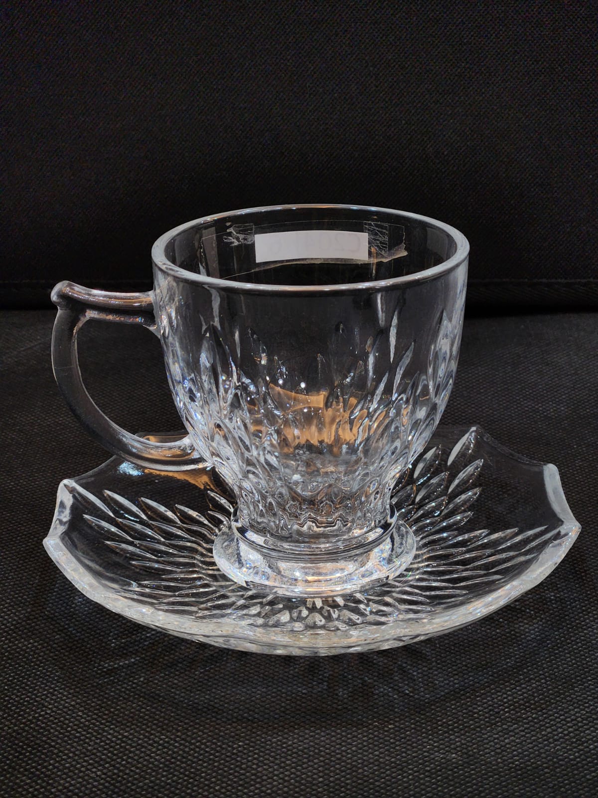 Glass Tea Cup and Saucer