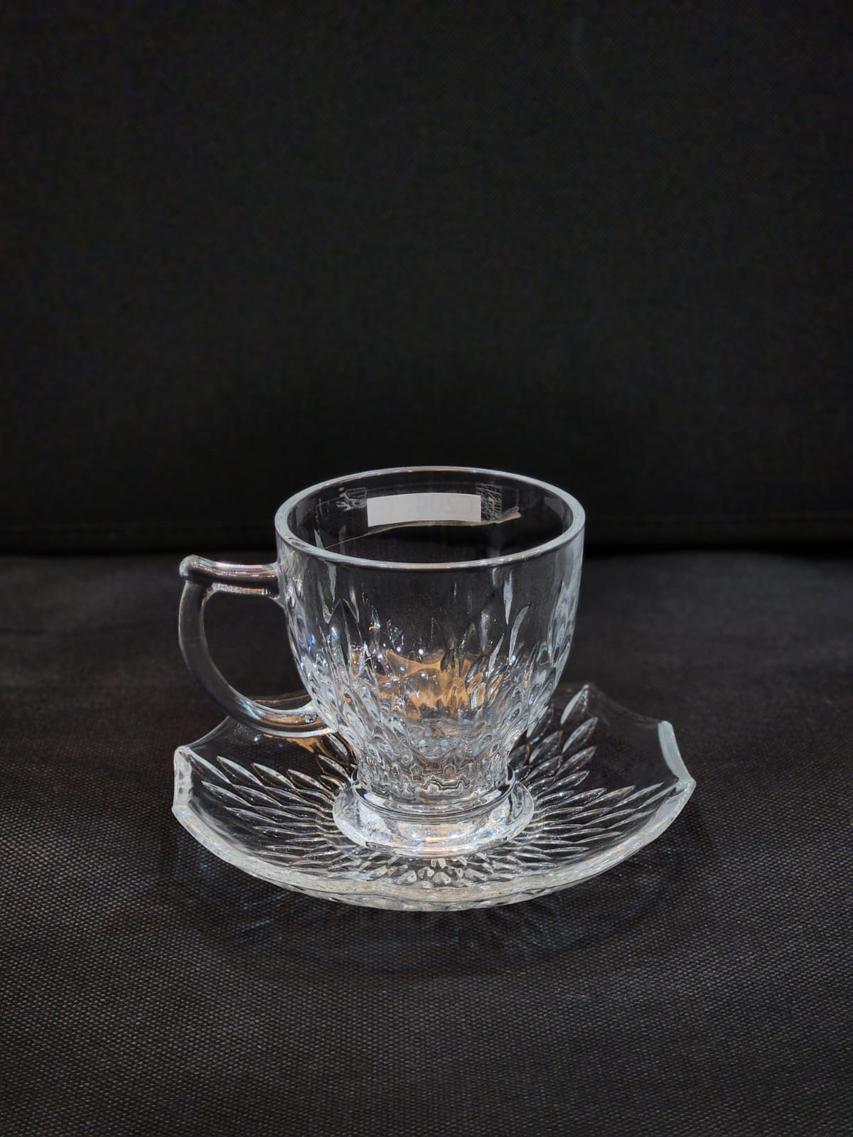 Glass Tea Cup and Saucer