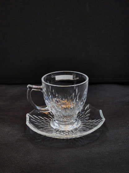 Glass Tea Cup and Saucer