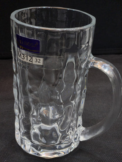 M-312-Premium Glass Beer Mugs/Beer Glasses - Set of 6, Transparent