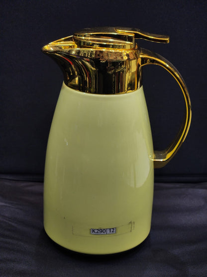 K-290-1.3 Liter Golden Carafe/Thermos/Flask-Glass Interior- 8 Hours Heat & Cold Retention